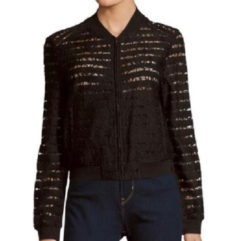 NWT BCBGMaxAzria Lace Bomber Jacket